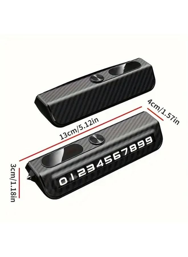 Black Carbon Fiber Pattern Car Dashboard Ornament with Window Breaking Hammer ABS Material - Image 2